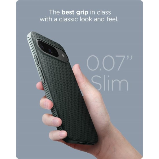 Husa Spigen Liquid Air pentru Google Pixel 9 Pro/Pixel 9, verde (Pixel 9 Pro, ACS07683) by www.silkase.ro