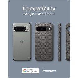  Husa Spigen Liquid Air pentru Google Pixel 9 Pro/Pixel 9, gri