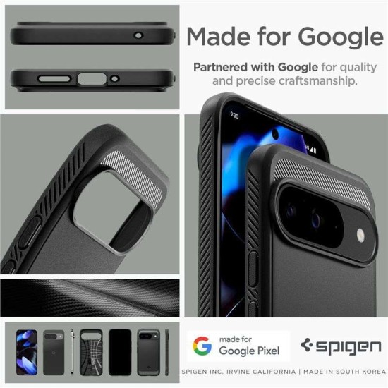 Husa Spigen Rugged Armor pentru Google Pixel 9 Pro/Pixel 9, negru (Telefoane Google, ACS07685) by www.silkase.ro