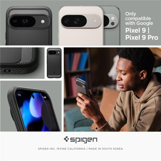 Husa Spigen Rugged Armor pentru Google Pixel 9 Pro/Pixel 9, negru (Telefoane Google, ACS07685) by www.silkase.ro