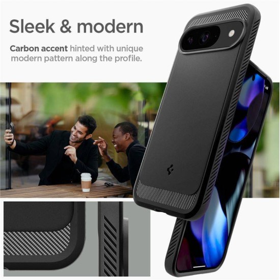 Husa Spigen Rugged Armor pentru Google Pixel 9 Pro/Pixel 9, negru (Telefoane Google, ACS07685) by www.silkase.ro