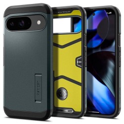  Husa Spigen Tough Armor pentru  Google Pixel 9 Pro/Pixel 9, verde metalic 