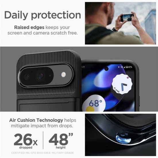 Husa Spigen Slim Armor CS pentru Google Pixel 9 Pro/Pixel 9, negru (Spigen, Pixel 9 Pro) by www.silkase.ro Husa Spigen Slim Armor CS pentru Google Pixel 9 Pro/Pixel 9, negru (Pixel 9 Pro, ACS07695) by www.silkase.ro