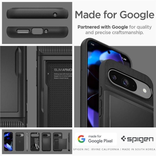 Husa Spigen Slim Armor CS pentru Google Pixel 9 Pro/Pixel 9, negru (Spigen, Pixel 9 Pro) by www.silkase.ro Husa Spigen Slim Armor CS pentru Google Pixel 9 Pro/Pixel 9, negru (Pixel 9 Pro, ACS07695) by www.silkase.ro