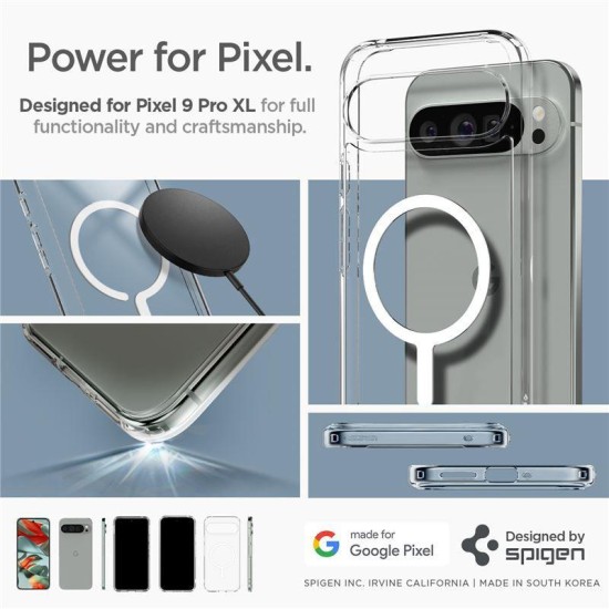 Husa Spigen Ultra Hybrid OneTap Metal Ring MagSafe pentru Google Pixel 9 Pro XL, alb/transparent (Spigen, Pixel 9 Pro XL) by www.silkase.ro Husa Spigen Ultra Hybrid OneTap Metal Ring MagSafe pentru Google Pixel 9 Pro XL, alb/transparent (Pixel 9 Pro XL, ACS07720) by www.silkase.ro