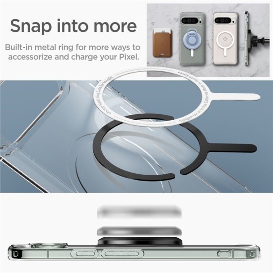 Husa Spigen Ultra Hybrid OneTap Metal Ring MagSafe pentru Google Pixel 9 Pro XL, alb/transparent (Spigen, Pixel 9 Pro XL) by www.silkase.ro Husa Spigen Ultra Hybrid OneTap Metal Ring MagSafe pentru Google Pixel 9 Pro XL, alb/transparent (Pixel 9 Pro XL, ACS07720) by www.silkase.ro