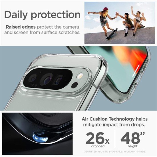 Husa Spigen Ultra Hybrid pentru Google Pixel 9 Pro XL, Crystal Clear (Spigen, Telefoane Google) by www.silkase.ro Husa Spigen Ultra Hybrid pentru Google Pixel 9 Pro XL, Crystal Clear (Telefoane Google, ACS07721) by www.silkase.ro