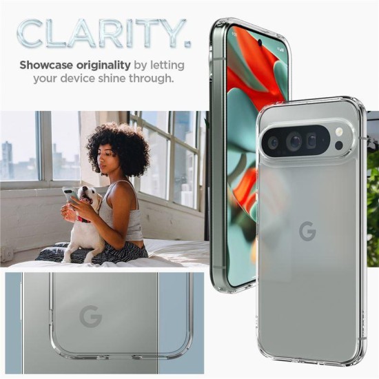 Husa Spigen Ultra Hybrid pentru Google Pixel 9 Pro XL, Crystal Clear (Spigen, Telefoane Google) by www.silkase.ro Husa Spigen Ultra Hybrid pentru Google Pixel 9 Pro XL, Crystal Clear (Telefoane Google, ACS07721) by www.silkase.ro