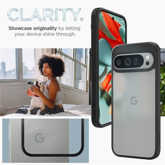 Husa Spigen, Ultra Hybrid, pentru Google Pixel 9 Pro XL, negru mat (Pixel 9 Pro XL, ACS07724) by www.silkase.ro
