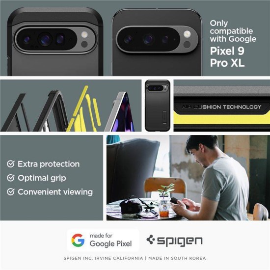 Husa Spigen Tough Armor pentru Google Pixel 9 Pro XL, negru (Spigen, Pixel 9 Pro XL) by www.silkase.ro Husa Spigen Tough Armor pentru Google Pixel 9 Pro XL, negru (Pixel 9 Pro XL, ACS07726) by www.silkase.ro