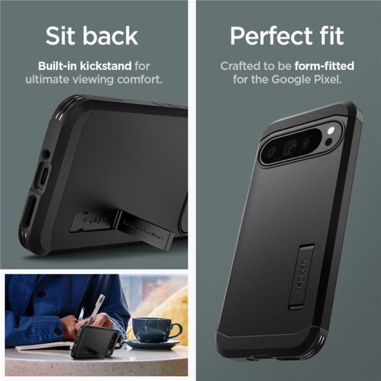Husa Spigen Tough Armor pentru Google Pixel 9 Pro XL, negru (Spigen, Pixel 9 Pro XL) by www.silkase.ro Husa Spigen Tough Armor pentru Google Pixel 9 Pro XL, negru (Pixel 9 Pro XL, ACS07726) by www.silkase.ro