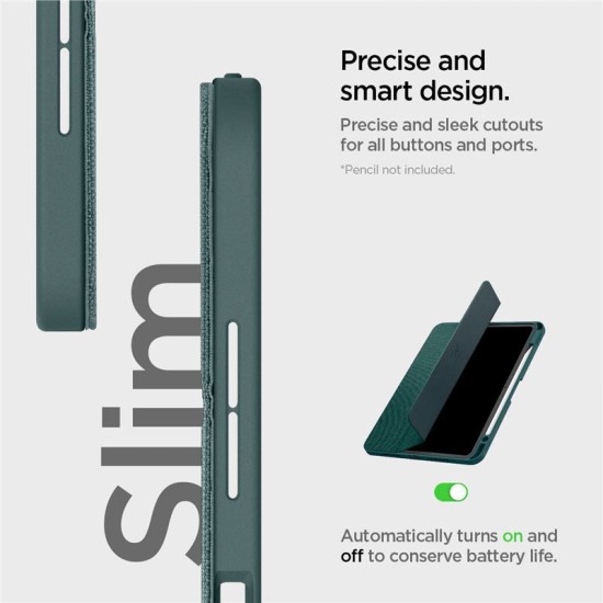 Husa pentru iPad Pro 11 (2024) - Spigen Urban Fit - Midnight Green (Spigen, Ingredi) by www.silkase.ro Husa pentru iPad Pro 11 (2024) - Spigen Urban Fit - Midnight Green (Ingredi, ACS07759) by www.silkase.ro