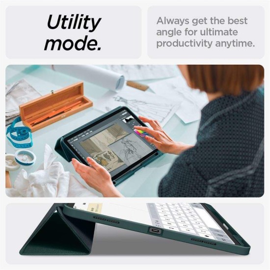 Husa Spigen Urban Fit compatibila cu iPad Pro 13 inch 2024 Green (Spigen, Ingredi) by www.silkase.ro Husa Spigen Urban Fit compatibila cu iPad Pro 13 inch 2024 Green (Ingredi, ACS07763) by www.silkase.ro