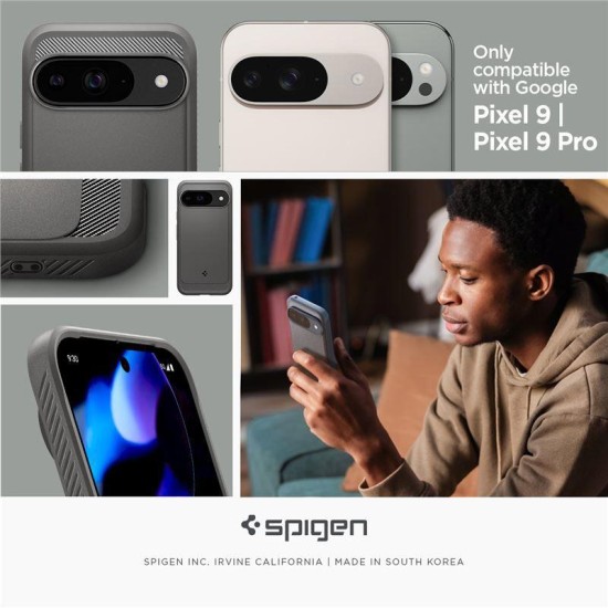 Husa Spigen Rugged Armor, pentru Google Pixel 9 Pro/Pixel 9, gri (Pixel 9 Pro, ACS07783) by www.silkase.ro