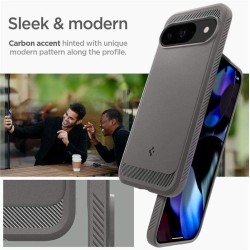 Husa Spigen Rugged Armor, pentru Google Pixel 9 Pro/Pixel 9, gri