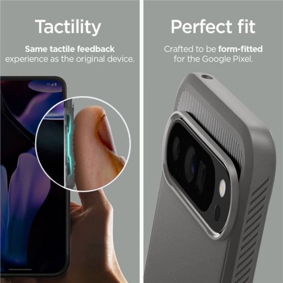Husa Spigen Rugged Armor pentru Google Pixel 9 Pro XL, gri (Telefoane Google, ACS07784) by www.silkase.ro