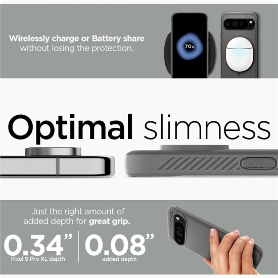 Husa Spigen Rugged Armor pentru Google Pixel 9 Pro XL, gri (Telefoane Google, ACS07784) by www.silkase.ro