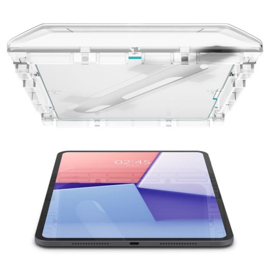 Folie protectie Spigen Glass tR Slim pentru Apple iPad Pro 11" 2024, sticla, transparenta (Ingredi, AGL07788) by www.silkase.ro