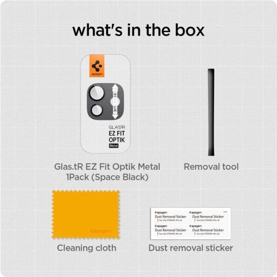 Folie sticla camera foto Spigen GLAStR EZ Fit Optik Metal compatibila cu iPad Pro 11 inch 2024 / 13 inch 2024 Black (Spigen, Ingredi) by www.silkase.ro Folie sticla camera foto Spigen GLAStR EZ Fit Optik Metal compatibila cu iPad Pro 11 inch 2024 / 13 inch 2024 Black (Ingredi, AGL07791) by www.silkase.ro