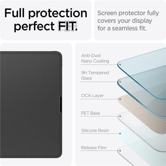 Sticla Spigen Paper Touch EZ Fit pentru iPad Pro 13 7 gen. 2024 transparenta (Ingredi, AGL07794) by www.silkase.ro