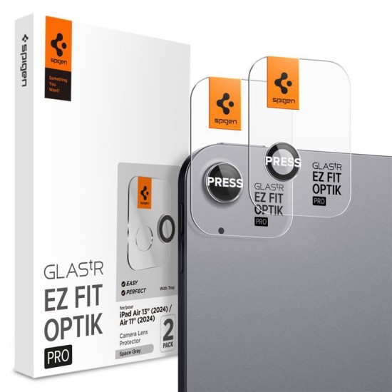 Set 2 protectii sticla camera foto Spigen GLAStR EZ Fit Optik Pro compatibila cu iPad Air 6 11 inch / 13 inch 2024 Gray (Spigen, Ingredi) by www.silkase.ro Set 2 protectii sticla camera foto Spigen GLAStR EZ Fit Optik Pro compatibila cu iPad Air 6 11 inch / 13 inch 2024 Gray (Ingredi, AGL07801) by www.silkase.ro