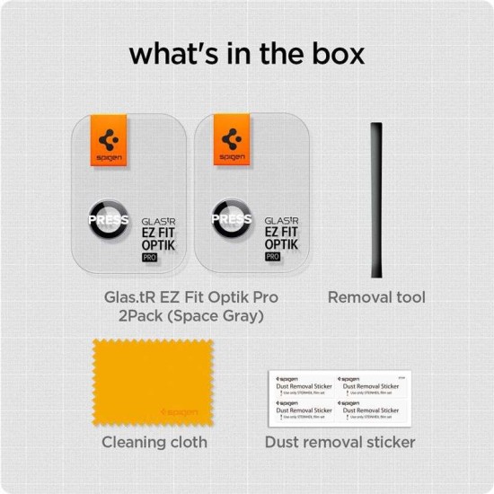Set 2 protectii sticla camera foto Spigen GLAStR EZ Fit Optik Pro compatibila cu iPad Air 6 11 inch / 13 inch 2024 Gray (Spigen, Ingredi) by www.silkase.ro Set 2 protectii sticla camera foto Spigen GLAStR EZ Fit Optik Pro compatibila cu iPad Air 6 11 inch / 13 inch 2024 Gray (Ingredi, AGL07801) by www.silkase.ro