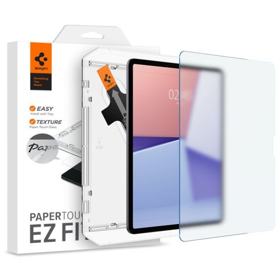 Sticla Spigen Paper Touch EZ Fit pentru iPad Air 13 2024 transparenta (Ingredi, AGL07804) by www.silkase.ro