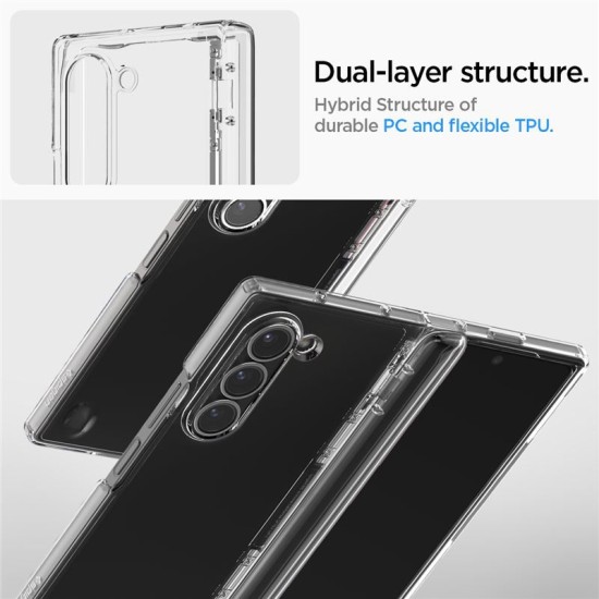 Husa Spigen, Ultra Hybrid. pentru Samsung Galaxy Z Fold6, Crystal Clear (Telefoane Samsung, ACS07813) by www.silkase.ro