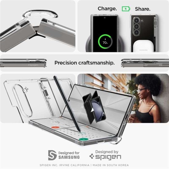 Husa Spigen, Ultra Hybrid. pentru Samsung Galaxy Z Fold6, Crystal Clear (Telefoane Samsung, ACS07813) by www.silkase.ro