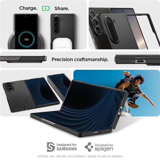 Spigen Air Skin, pentru Samsung Galaxy Z Fold6, negru (Telefoane Samsung, ACS07816) by www.silkase.ro