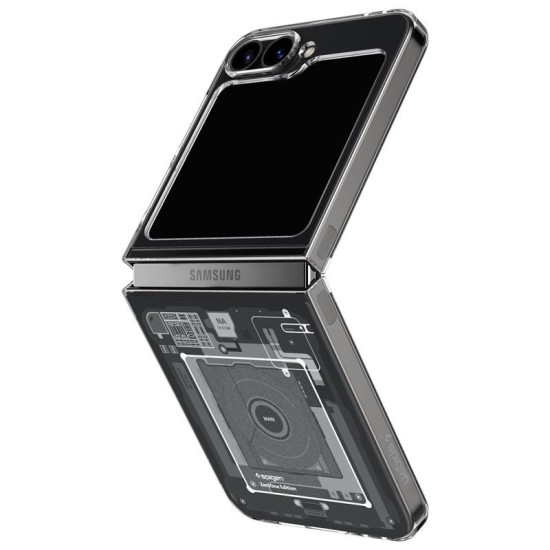Spigen Ultra Hybrid Pro,  Samsung Galaxy Z Flip6/7 FE, Zero One, negru (Z Flip 7 FE, ACS07837) by www.silkase.ro