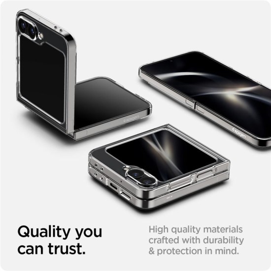Spigen Ultra Hybrid Pro,  Samsung Galaxy Z Flip6/7 FE, Zero One, negru (Z Flip 7 FE, ACS07837) by www.silkase.ro