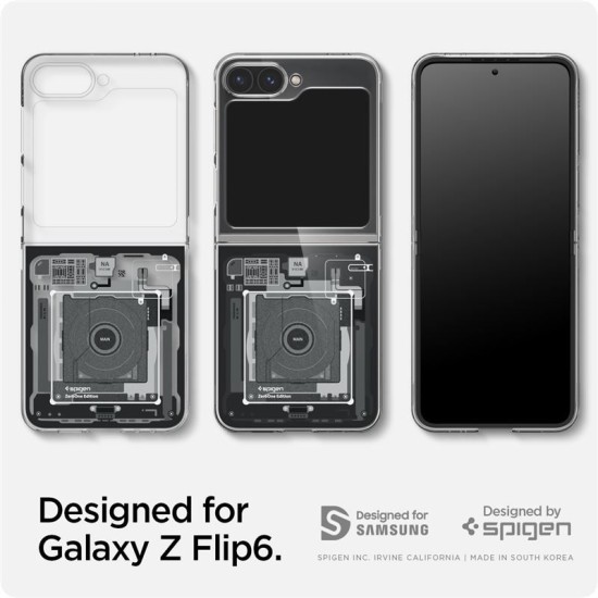 Spigen Ultra Hybrid Pro,  Samsung Galaxy Z Flip6/7 FE, Zero One, negru (Z Flip 7 FE, ACS07837) by www.silkase.ro