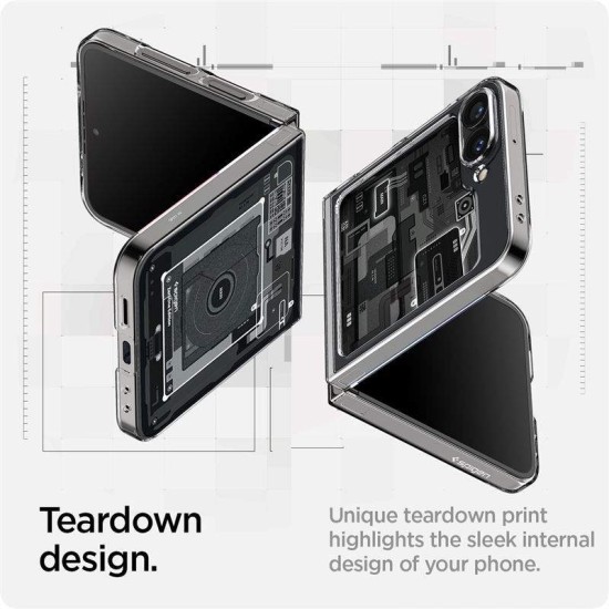 Spigen Ultra Hybrid Pro,  Samsung Galaxy Z Flip6/7 FE, Zero One, negru (Z Flip 7 FE, ACS07837) by www.silkase.ro