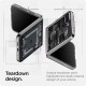 Spigen Ultra Hybrid Pro,  Samsung Galaxy Z Flip6/7 FE, Zero One, negru (Z Flip 7 FE, ACS07837) by www.silkase.ro