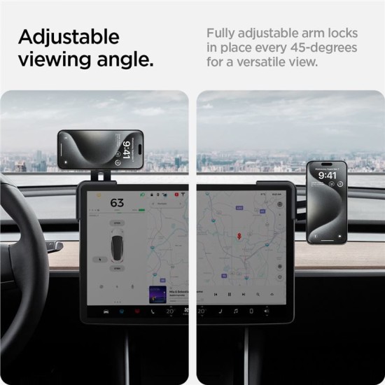 Suport auto universal pentru telefon Spigen TapLock Car Mount pentru Tesla Model 3/X/S/Y/Cybertruck pentru iPhone MagSafe, negru (Spigen, Suport auto) by www.silkase.ro Suport auto universal pentru telefon Spigen TapLock Car Mount pentru Tesla Model 3/X/S/Y/Cybertruck pentru iPhone MagSafe, negru (Suport auto, ACP07869) by www.silkase.ro