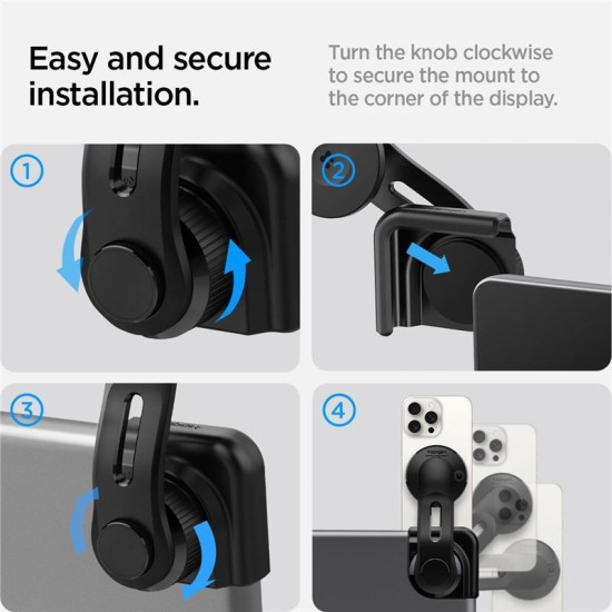 Suport auto universal pentru telefon Spigen TapLock Car Mount pentru Tesla Model 3/X/S/Y/Cybertruck pentru iPhone MagSafe, negru (Spigen, Suport auto) by www.silkase.ro Suport auto universal pentru telefon Spigen TapLock Car Mount pentru Tesla Model 3/X/S/Y/Cybertruck pentru iPhone MagSafe, negru (Suport auto, ACP07869) by www.silkase.ro