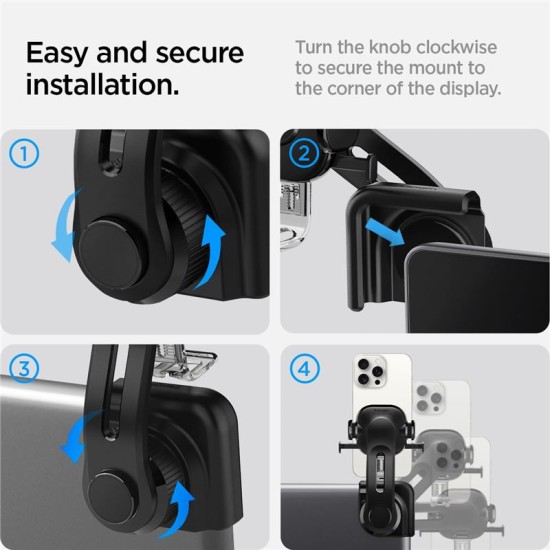 Suport auto universal pentru telefon Spigen TapLock Car Mount pentru Tesla Model 3/X/S/Y/Cybertruck, negru (Spigen, Suport auto) by www.silkase.ro Suport auto universal pentru telefon Spigen TapLock Car Mount pentru Tesla Model 3/X/S/Y/Cybertruck, negru (Suport auto, ACP07871) by www.silkase.ro