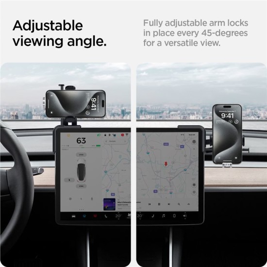 Suport auto universal pentru telefon Spigen TapLock Car Mount pentru Tesla Model 3/X/S/Y/Cybertruck, negru (Spigen, Suport auto) by www.silkase.ro Suport auto universal pentru telefon Spigen TapLock Car Mount pentru Tesla Model 3/X/S/Y/Cybertruck, negru (Suport auto, ACP07871) by www.silkase.ro