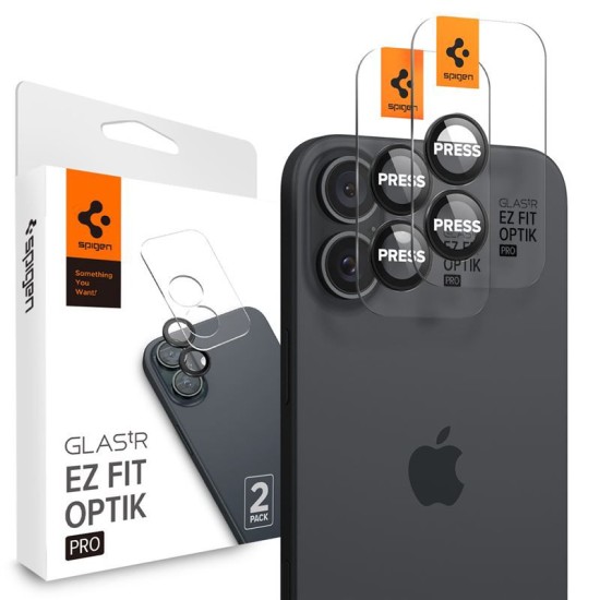 Set 2 protectii de camera Spigen Glass tR EZ Fit Optik pentru Apple iPhone 16/16 Plus, negru (iPhone 16, AGL07921) by www.silkase.ro