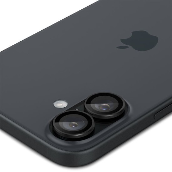 Set 2 protectii de camera Spigen Glass tR EZ Fit Optik pentru Apple iPhone 16/16 Plus, negru (iPhone 16, AGL07921) by www.silkase.ro