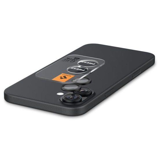 Set 2 protectii de camera Spigen Glass tR EZ Fit Optik pentru Apple iPhone 16/16 Plus, negru (iPhone 16, AGL07921) by www.silkase.ro