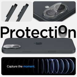 Set 2 folii de protectie camera Spigen Glass tR Optik pentru Apple iPhone 16/16 Plus, transparent Set 2 folii de protectie camera Spigen Glass tR Optik pentru Apple iPhone 16/16 Plus, transparent