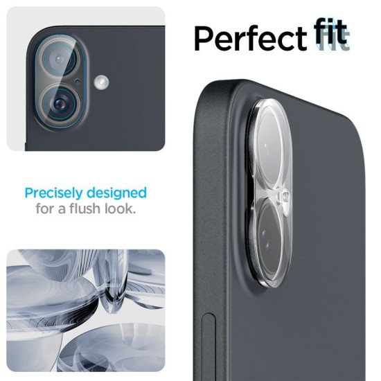 Set 2 folii de protectie camera Spigen Glass tR Optik pentru Apple iPhone 16/16 Plus, transparent (iPhone 16, AGL07923) by www.silkase.ro