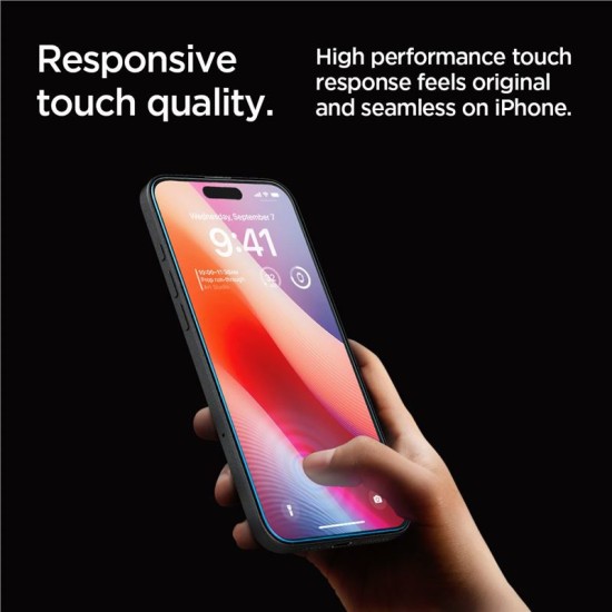 Folie pentru iPhone 16 Pro (set 2) - Spigen Glas.tR EZ FIT - Clear (Spigen, Ingredi) by www.silkase.ro Folie pentru iPhone 16 Pro (set 2) - Spigen Glas.tR EZ FIT - Clear (Ingredi, AGL07928) by www.silkase.ro