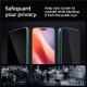 Set 2 folii sticla cu sistem de montare Case friendly Spigen GLAStR EZ FIT compatibil cu iPhone 16 Pro Privacy (Ingredi, AGL07929) by www.silkase.ro