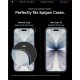 Set 2 folii sticla cu sistem de montare Case friendly Spigen GLAStR EZ FIT compatibil cu iPhone 16 Pro Privacy (Ingredi, AGL07929) by www.silkase.ro