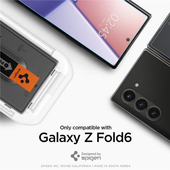 Set 2 folii de protectie Spigen Glass tR AlignMaster pentru Samsung Galaxy Z Fold6, transparent (Spigen, Telefoane Samsung) by www.silkase.ro Set 2 folii de protectie Spigen Glass tR AlignMaster pentru Samsung Galaxy Z Fold6, transparent (Telefoane Samsung, AGL07969) by www.silkase.ro
