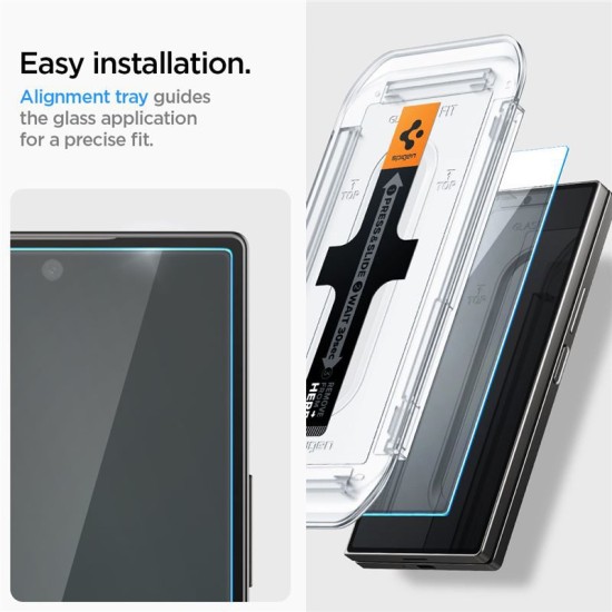 Set 2 folii de protectie Spigen Glass tR AlignMaster pentru Samsung Galaxy Z Fold6, transparent (Spigen, Telefoane Samsung) by www.silkase.ro Set 2 folii de protectie Spigen Glass tR AlignMaster pentru Samsung Galaxy Z Fold6, transparent (Telefoane Samsung, AGL07969) by www.silkase.ro