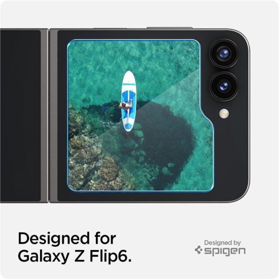 Set 2 folii de protectie Spigen Glass tR AlignMaster pentru Samsung Galaxy Z Flip6/7 FE, transparent (Z Flip 7 FE, AGL07972) by www.silkase.ro
